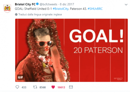 Bristol City goal tweet