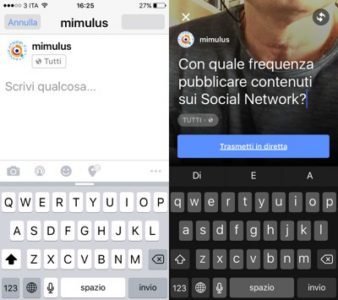 Facebook VideoLive Inizio - Mimulus